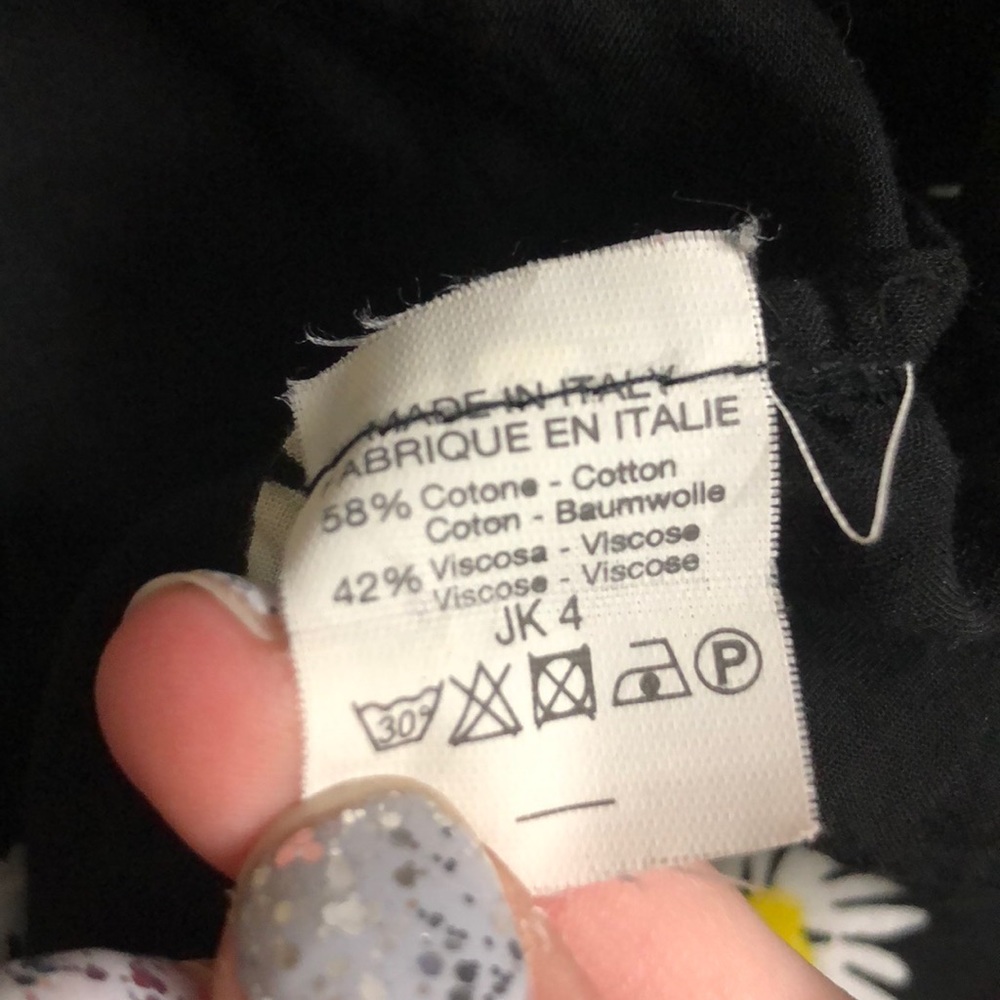 Brandy Melville Floral Daisy Print Black Kimono - Picture 8 of 8